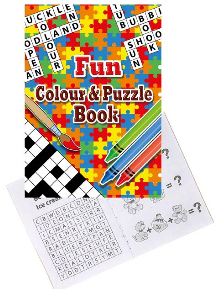 6 Fun Colour & Puzzle Books