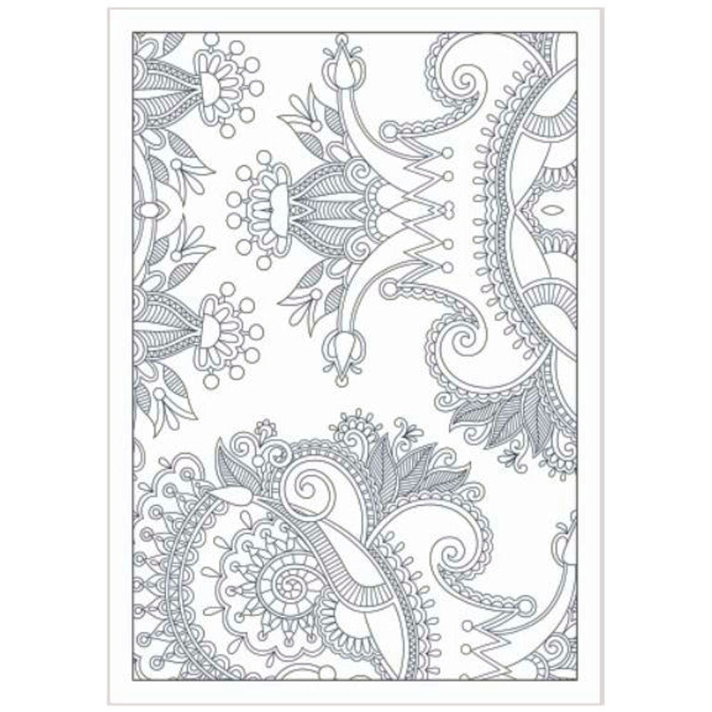 A4 Flowers & Patterns Adult Colouring Book - Assorted Intricate Designs Relaxing Art Therapy High Quality Paper Tranquil
