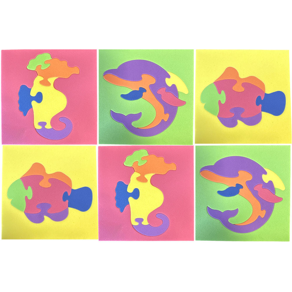6 Foam Sealife Puzzles