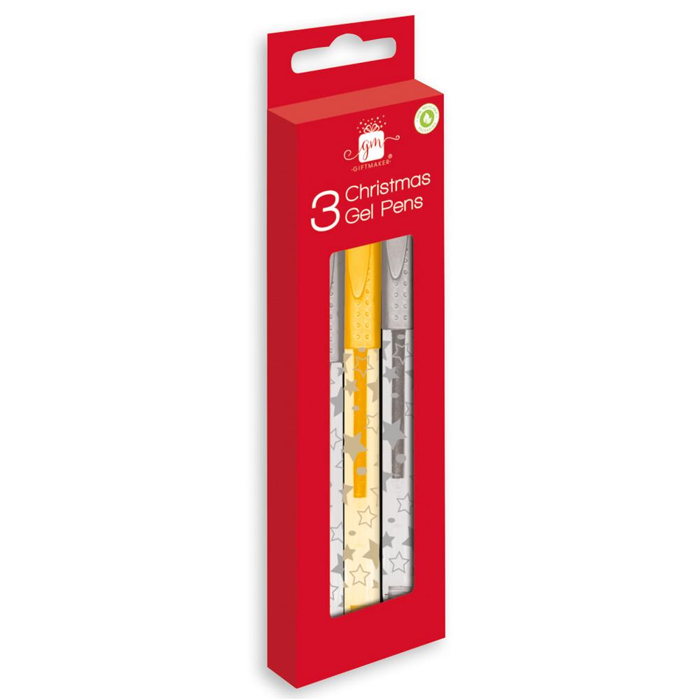 Silver & Gold Gel Pens - 3 Pack Metallic Ink Pens Writing Decorating