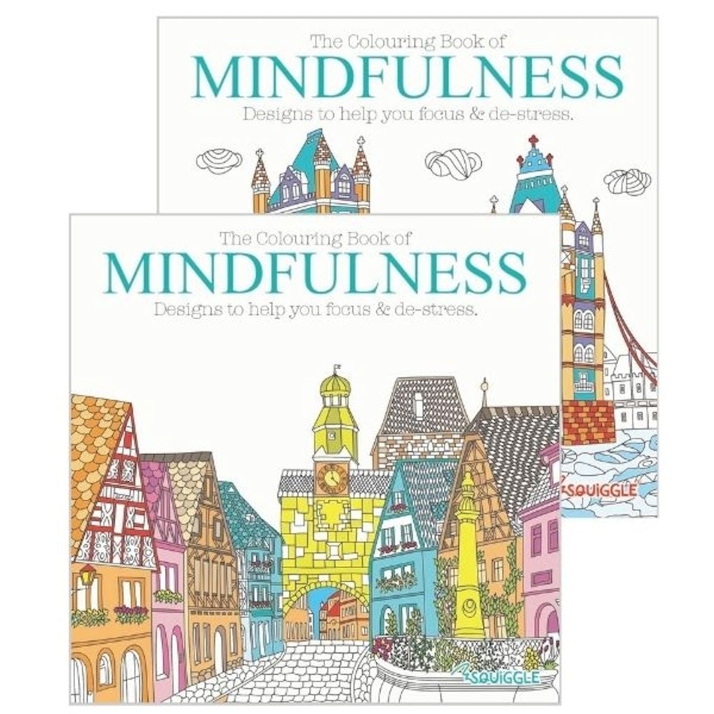 Mindfulness Colouring Book - Assorted Relaxing Stress Relief High Quality Paper Mindful Relaxation