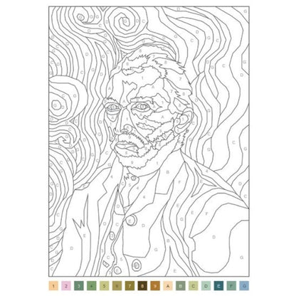 A4 Advanced Colour By Numbers Book - Intricate Patterns High Quality Paper Relaxing Art Therapy