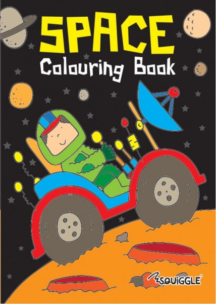 Space or Noisy Wheels Colouring Book