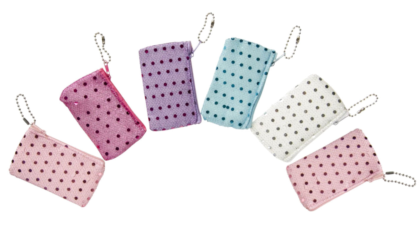 6 Rectangular Mini Glitter Purses