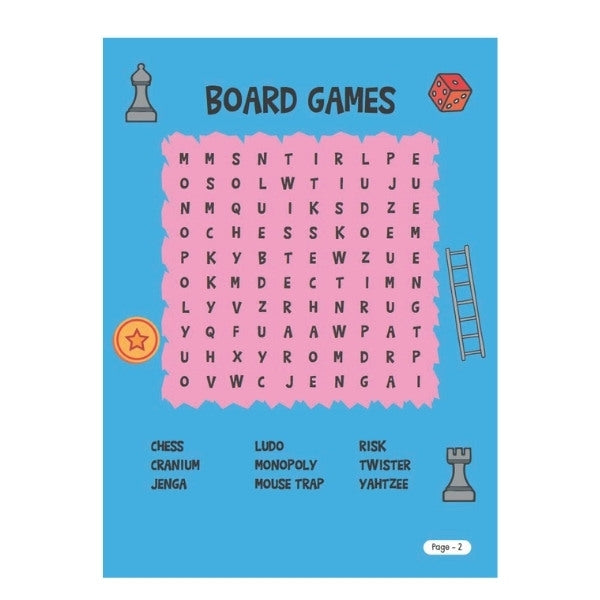 Kids Word Search Puzzle Book - Single Assorted Engaging Word Search Puzzles Children's Entertainment