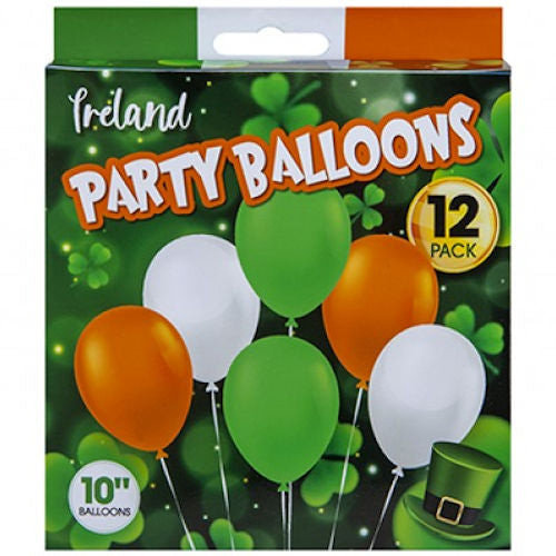 Ireland Balloons - 12 Pack National Flag Celebratory Decoration Patriotic Party Supplies St Patricks Day Irish
