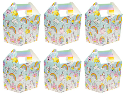 6 Unicorn Party Food Lunch Boxes