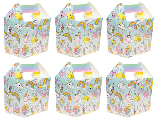 6 Unicorn Party Food Lunch Boxes