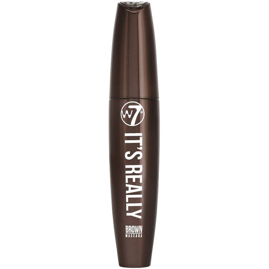 W7 Cosmetics It's Really Brown Mascara - Natural Looking Volumizing Smudge Proof Long Lasting Eye Makeup