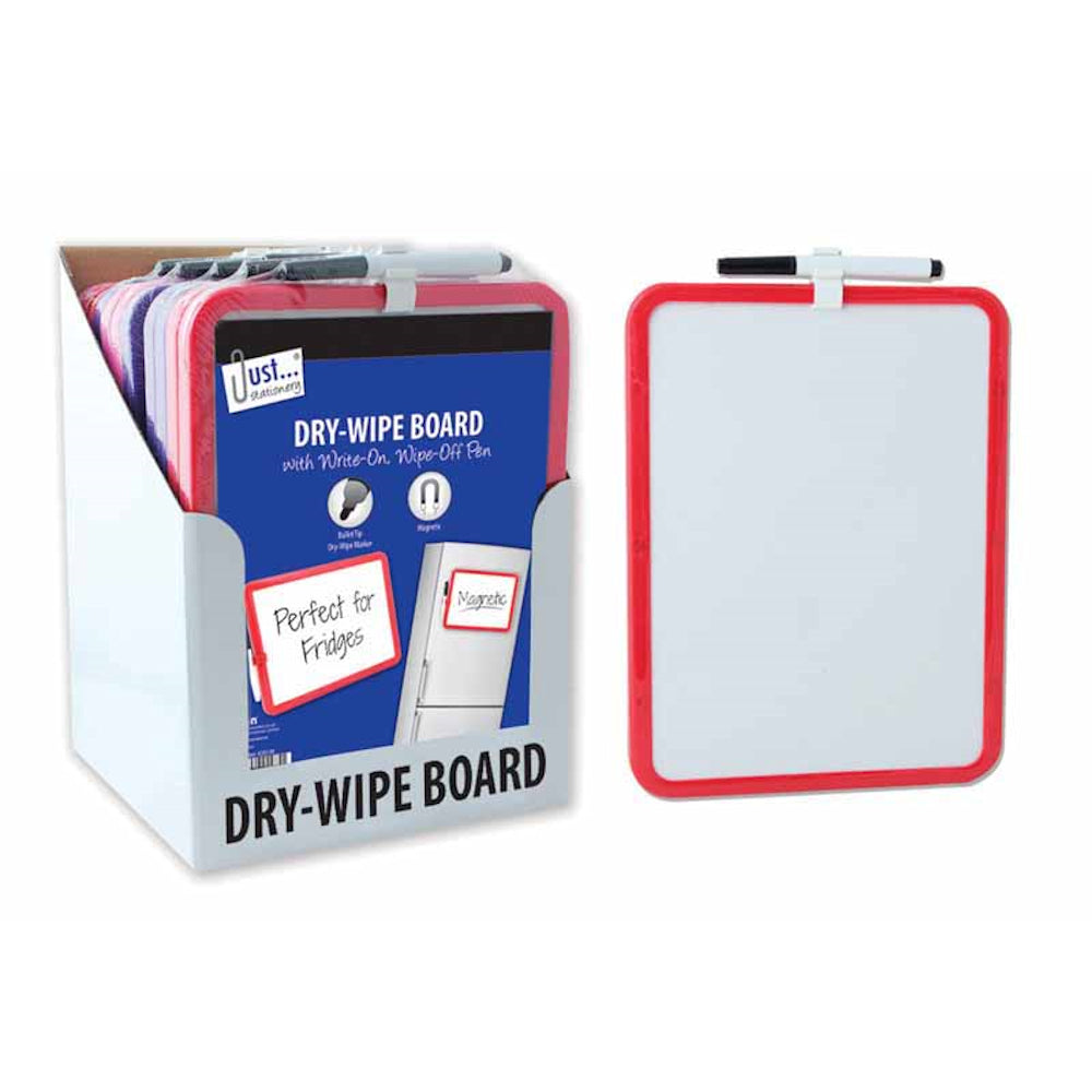 A4 Magnetic Dry Wipe Board - Assorted Write On Wipe Off Pen Office School Supplies Message Board