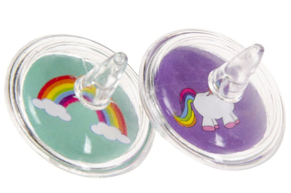 12 Unicorn Spinning Tops