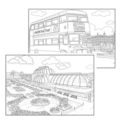 A4 Famous Places Advanced Colouring Book - Landmarks Destinations High Quality Relaxing Art Therapy