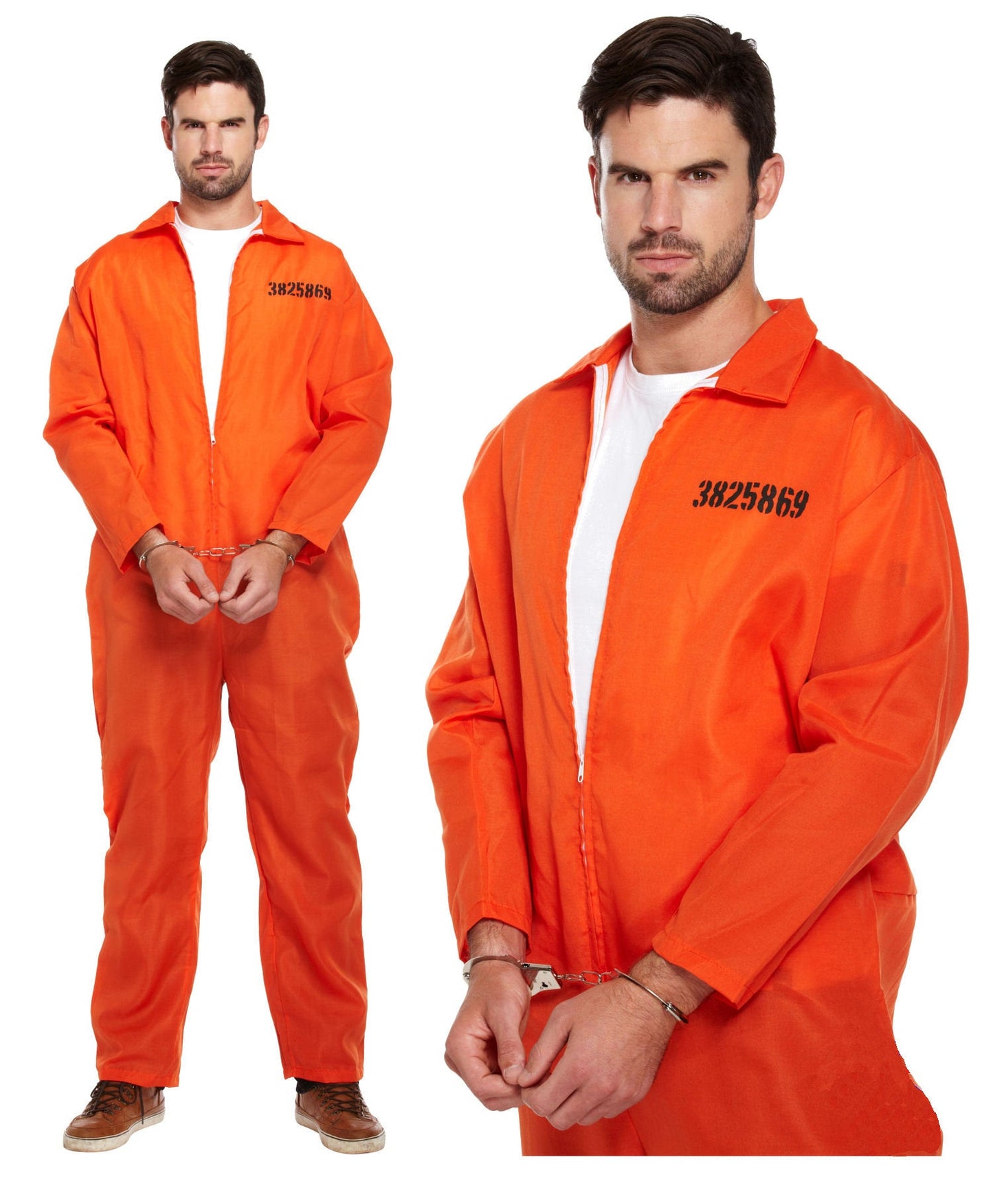 Adult Orange Prisoner Overall Costume