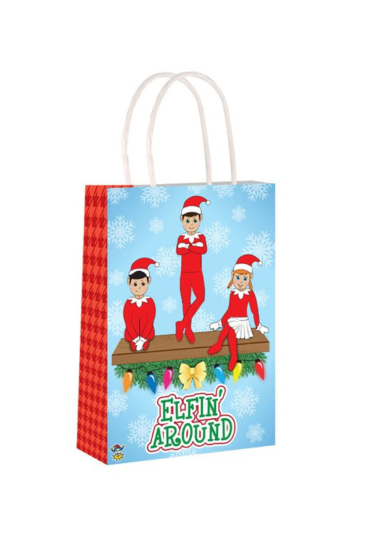 6 Elfin' Around Christmas Bags With Handles