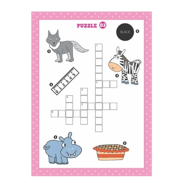 Kids Picture Crossword Puzzle Book - Single Assorted Crossword Puzzles Engaging Children's Entertainment