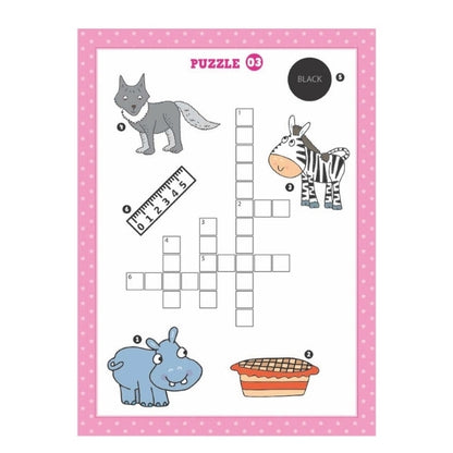 Kids Picture Crossword Puzzle Book - Single Assorted Crossword Puzzles Engaging Children's Entertainment