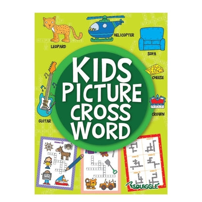Kids Picture Crossword Puzzle Book - Single Assorted Crossword Puzzles Engaging Children's Entertainment