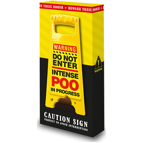 Poo In Progress Warning Sign - Humorous and Fun Bathroom Accessory