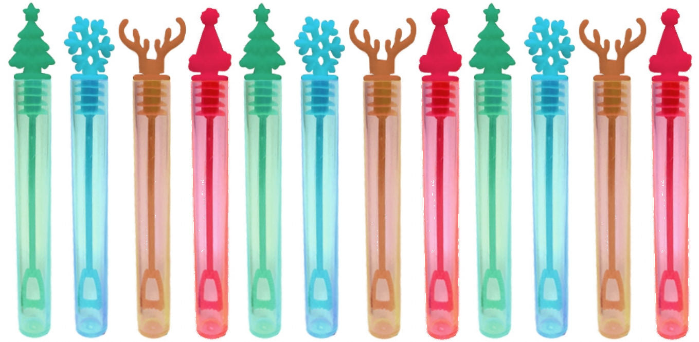 12 Christmas Tube Bubbles