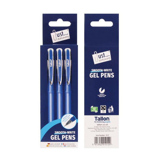 Luxury Smooth Write Pens - 3 Pack Assorted Ink Ballpoint Fine Tip Writing