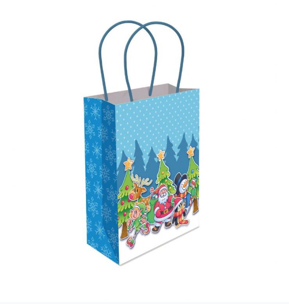 6 Christmas Paper Handle Bags