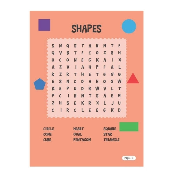 Kids Word Search Puzzle Book - Single Assorted Engaging Word Search Puzzles Children's Entertainment