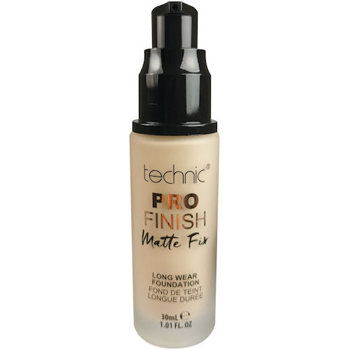 Technic Cosmetics Pro Finish Matte Foundation No Shine Porcelain - Makeup Beauty Matte Finish Foundation