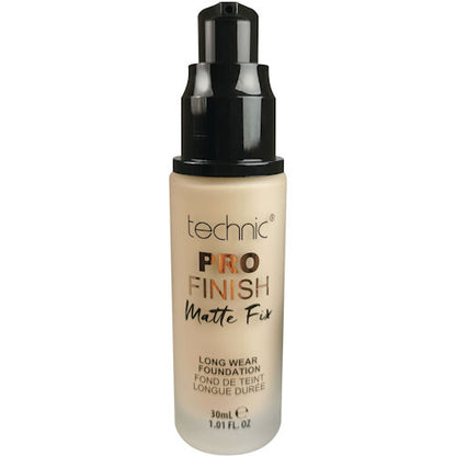 Technic Cosmetics Pro Finish Matte Foundation No Shine Porcelain - Makeup Beauty Matte Finish Foundation