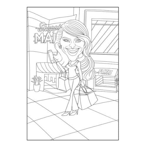 A4 Comical Characters Advanced Colouring Book - Amusing Designs High Quality Paper Relaxing Art Therapy