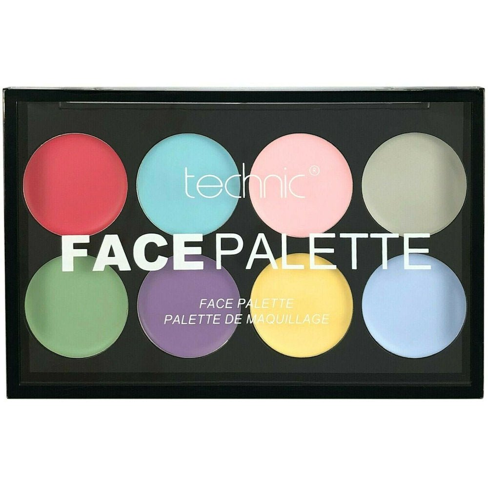 Technic Cosmetics Pastel Face Paint Palette - Vibrant Pigmented Easy Application Long-Lasting Creative Makeup