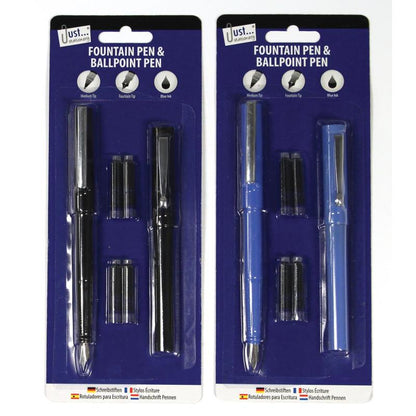 Fountain Pen & Ballpoint Pen Set - Assorted Writing Instruments Elegant Office Supplies Gift Set