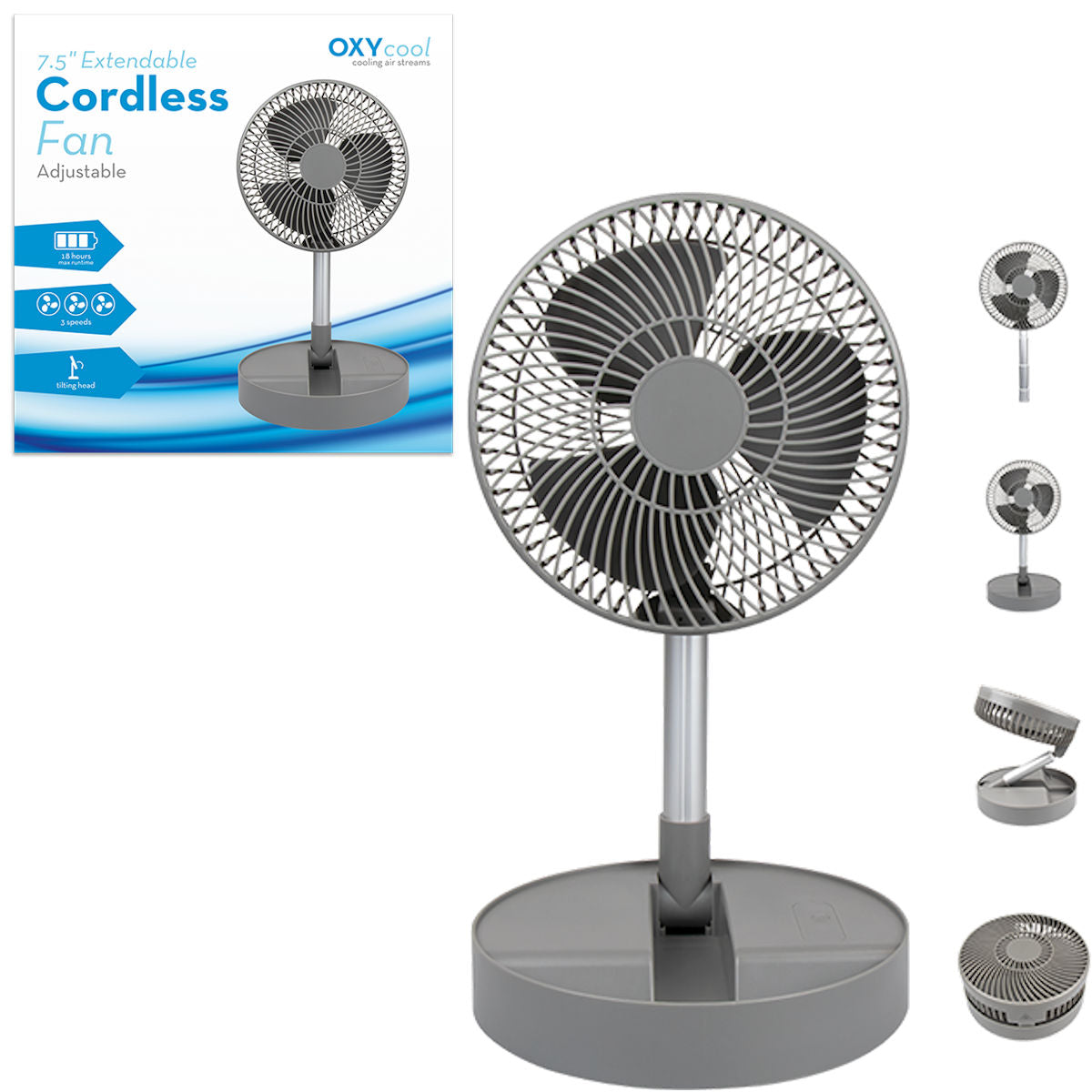 Cordless Desk Fan - 7.8"