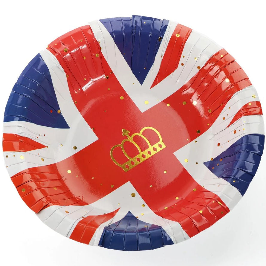 10 Union Jack Small 7.5" Paper Bowls