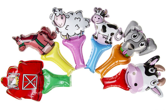 6 Farm Self-Inflating Handheld Balloons
