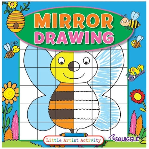 Square Mirror Drawing Activity Book - 24 Pages Creative Drawing Reflective Challenges High Quality Paper Interactive Fun