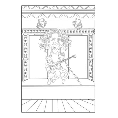 A4 Comical Characters Advanced Colouring Book - Amusing Designs High Quality Paper Relaxing Art Therapy