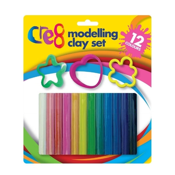 12 Colour Modelling Clay Set