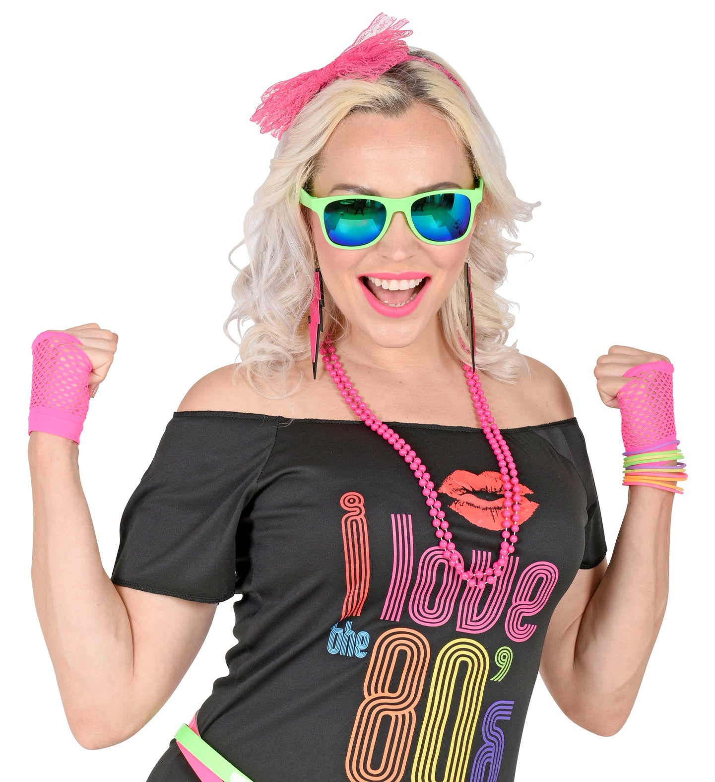 Neon Pink The 80s Fashion Accessories