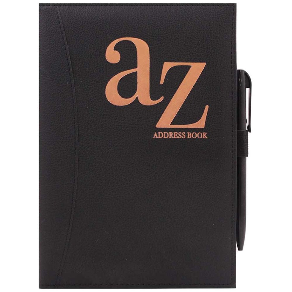 A5 A-Z Address Book With Pen - Personal Organiser Contacts Directory
