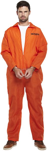 Adult Orange Prisoner Overall Costume