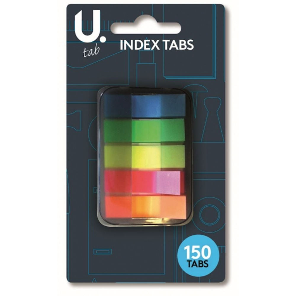 Index Tabs - 150 Pack Colours Organising Marking Pages Durable Self-Adhesive