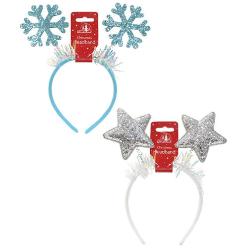 Christmas Wobbly Headband - Assorted Festive Holiday Accessory Fun Party Wear Kids & Adults