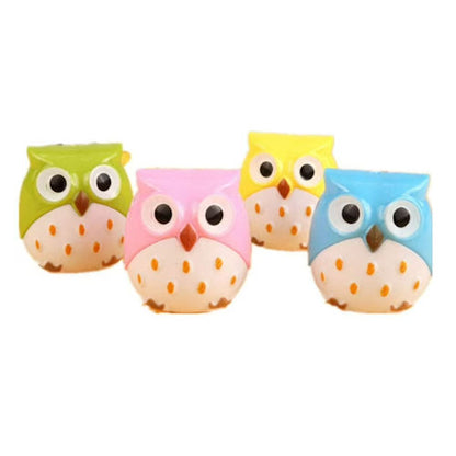 Cute Owl Pencil Sharpener - Assorted Colours Two Hole Kids School Stationery