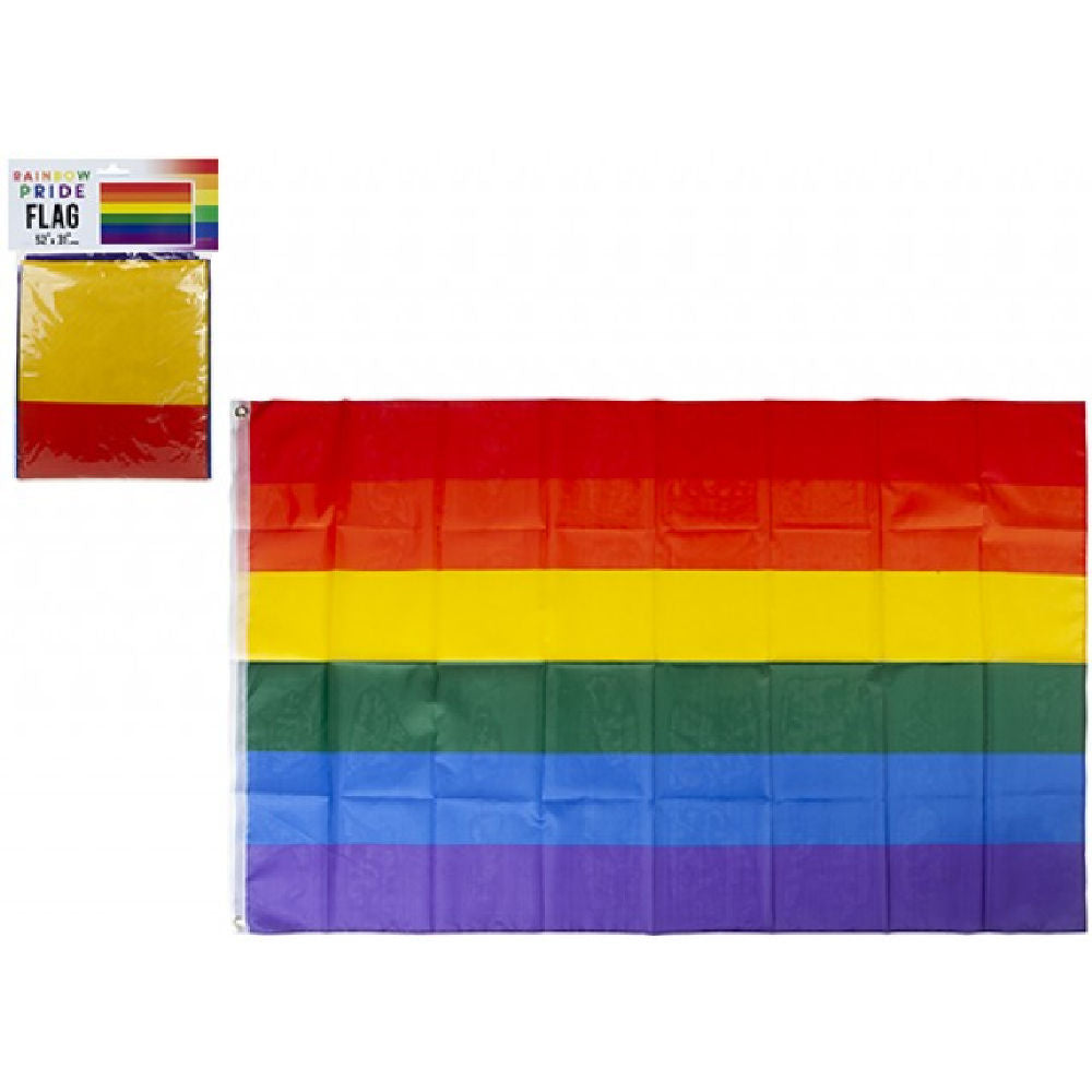 Rainbow Pride Flag With Grommets - 52" x 31" LGBTQ+ Pride Outdoor Banner