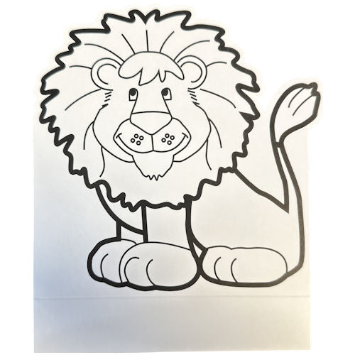 Design Studio Jungle Animals | 7 Die Cuts & Backdrop | 4 Colouring Pencils | Kids