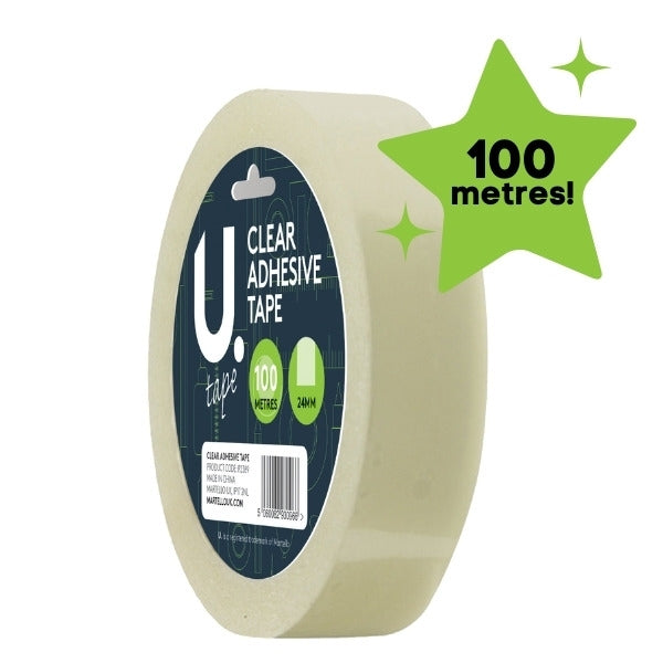 Clear Tape - 100m Transparent Tape Various Household Office 100 Meters Long Lasting Supply