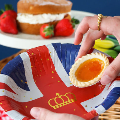 10 Union Jack Small 7.5" Paper Bowls