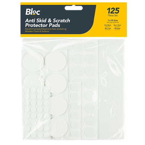 Protector Pads 125 Piece Set - Felt Furniture Pads for Floor Protection and Noise Reduction