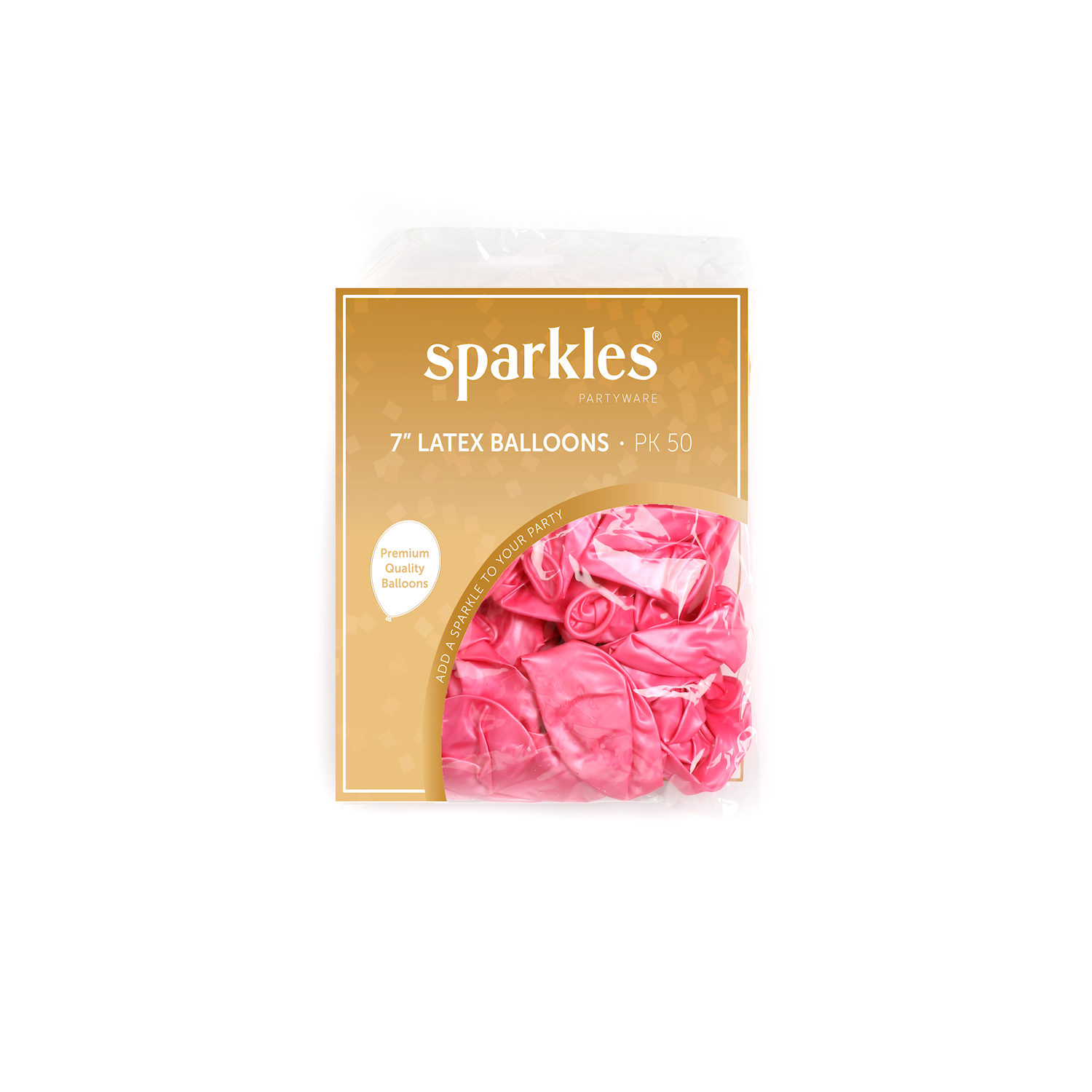 50 Pearlised Blush Pink 7" Latex Balloons