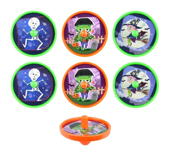 6 Halloween Spinning Tops